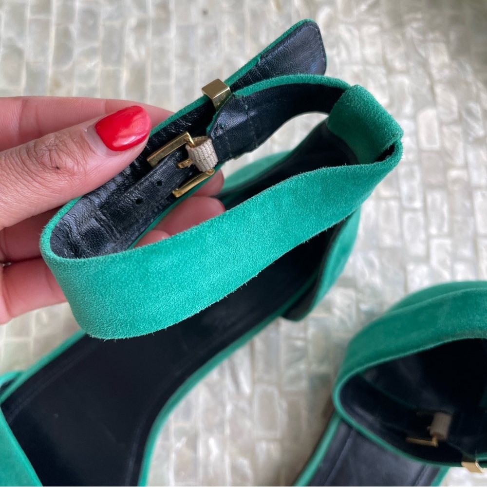 CÉLINE Paris suede green sandals - Picture 11 of 12